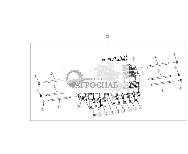 Электрогидравлический 8-функциональный клапан (передний) (Grade Pro) - ST3644 607.jpg